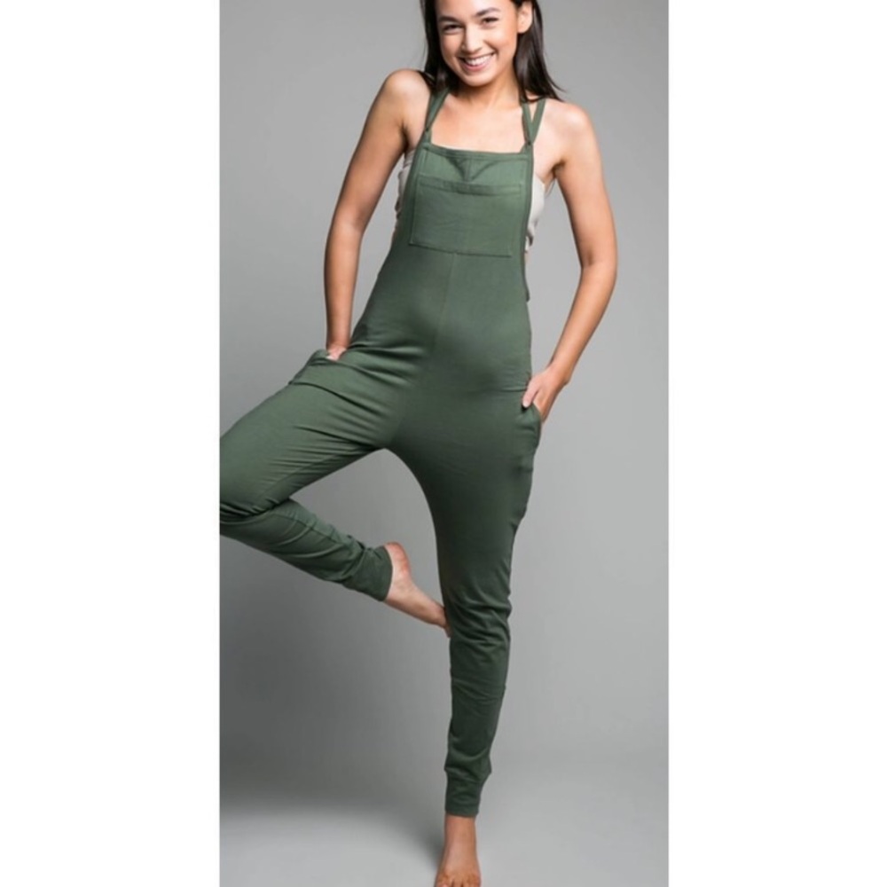 Satya Yoga Wear Mudra Drop Crotch Yoga Jumpsuit is Dusty Rose